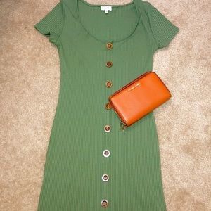 Olive green dress